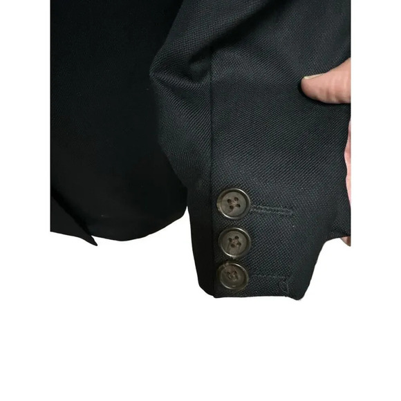 Ralph Lauren Silk Blend Blazer Black Size 45 Regular Suit Coat Office Business - Picture 9 of 9